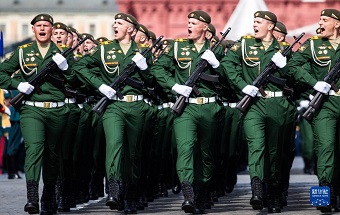 俄羅斯在莫斯科紅場舉行勝利日閱兵總彩排