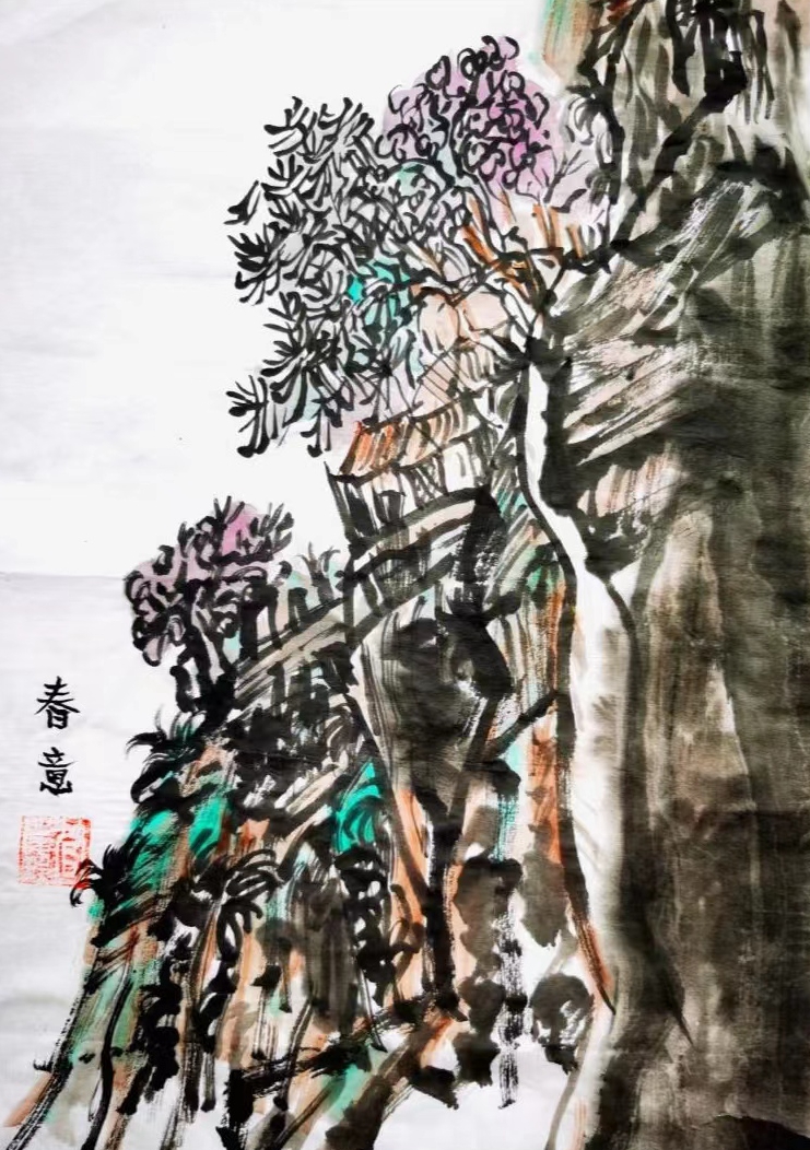 管慶玲《春意》尺寸：56cmx56cm.jpg